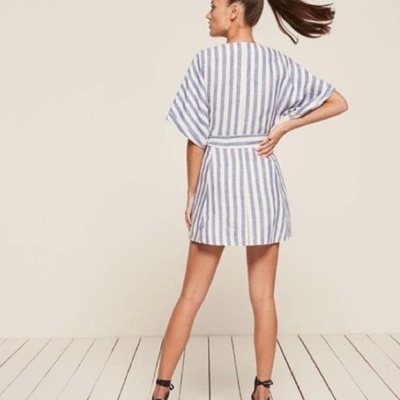 Reformation Cecilia Linin Mini Dress - Picture 2 of 10